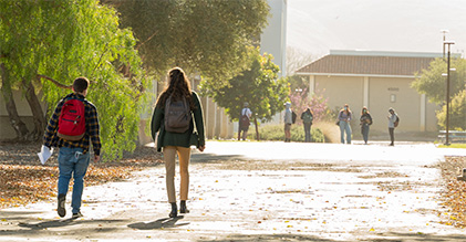 Walking on campus